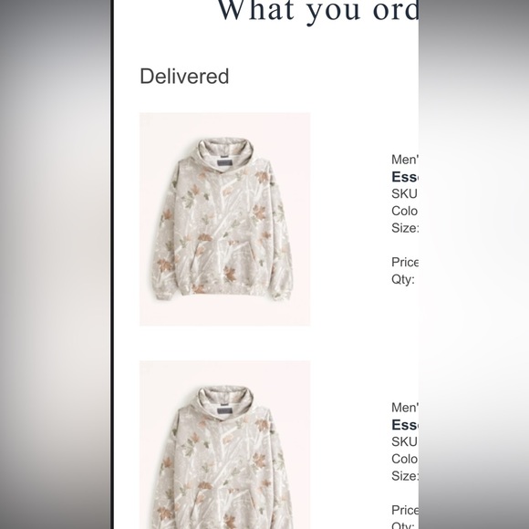 LAST ONE NWT Essential Popover Hoodie Off White Camo - Picture 11 of 11